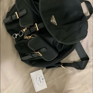 Prada backpack.